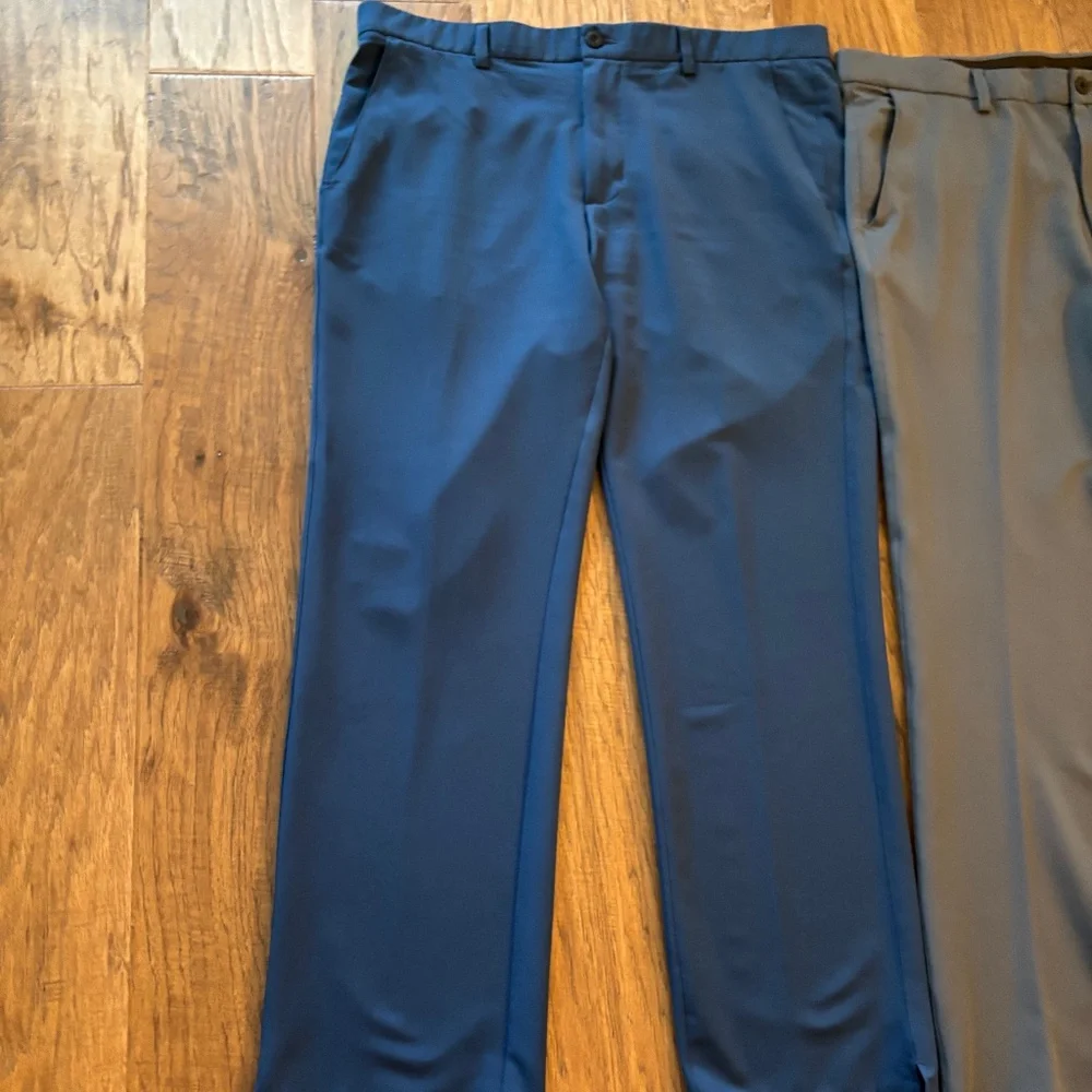 Fila Two Pair Gray Navy Blue Stay The Course Golf Pants Men's Size 38 X 32